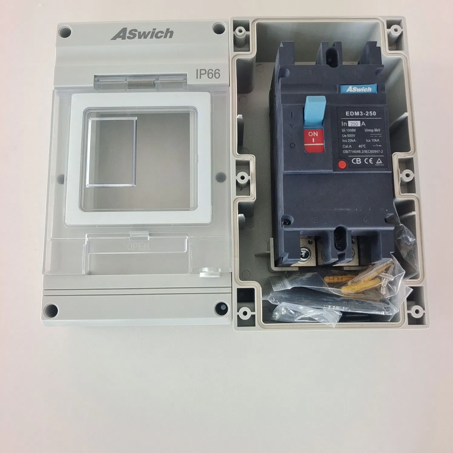 2 Pole 250A Molded Case Circuit Breaker DC MCCB in Factory Price for Electrical Panel Protection