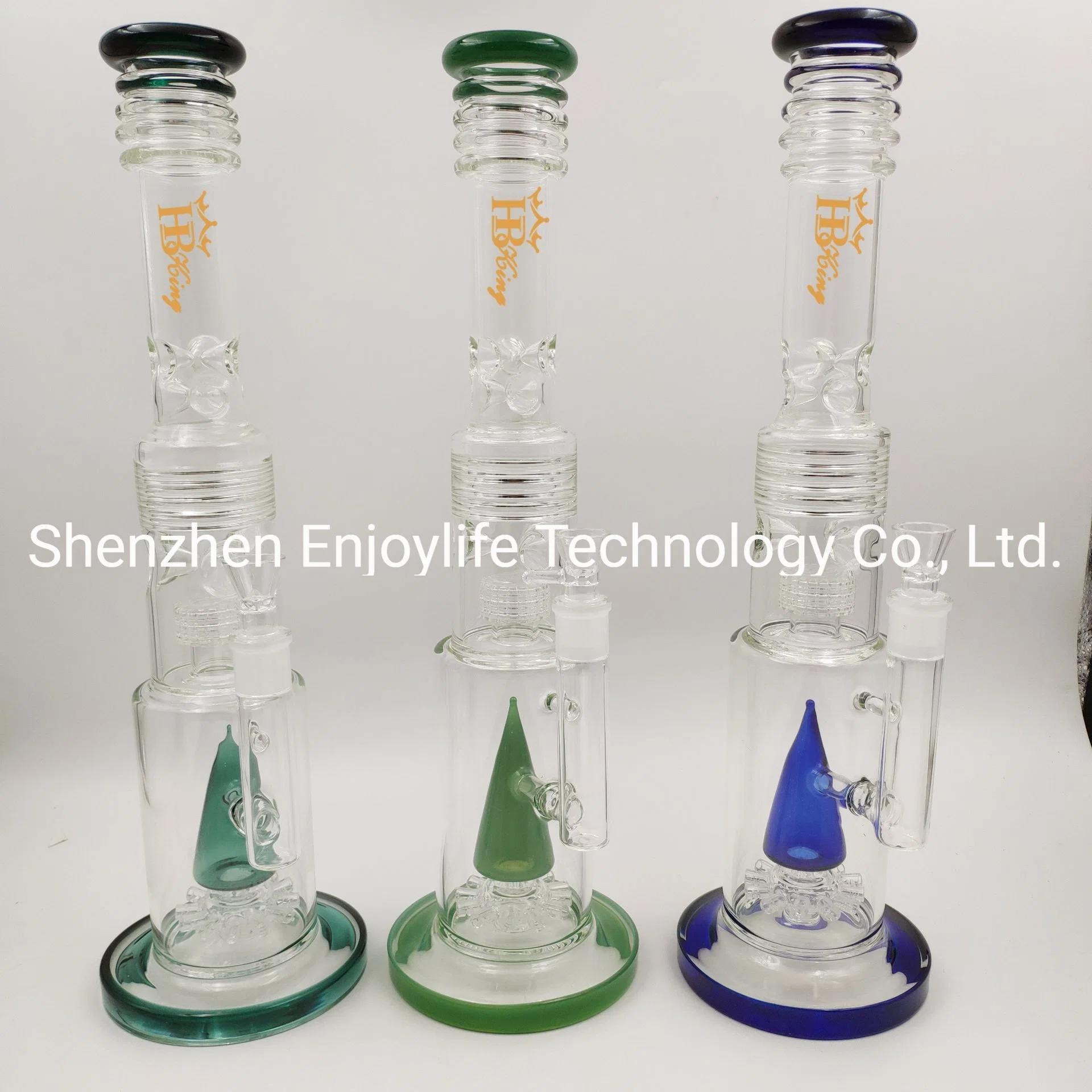 17 Inches Roor 3 Honeycomb and Color Percolator Glass Water Smoking Pipe Glass Pipe