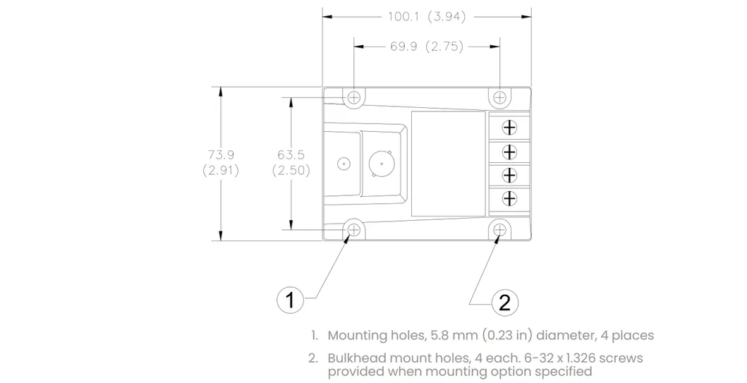 Top View Dimensions