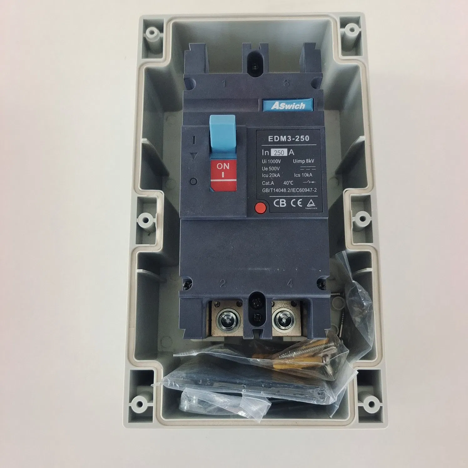 2 Pole 250A Molded Case Circuit Breaker DC MCCB in Factory Price for Electrical Panel Protection