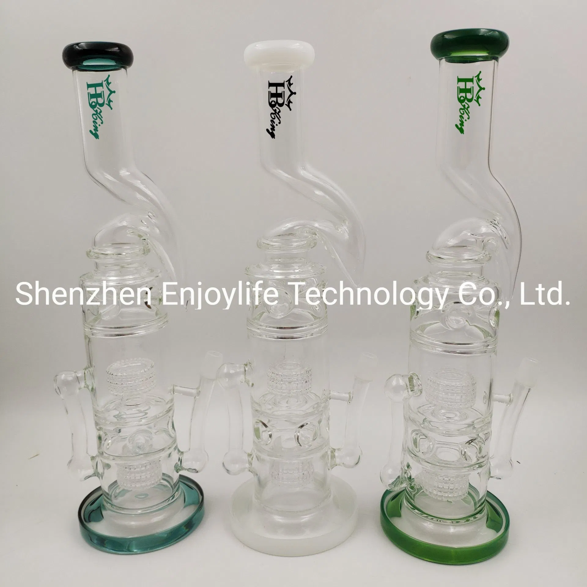 17 Inches Roor 3 Honeycomb and Color Percolator Glass Water Smoking Pipe Glass Pipe