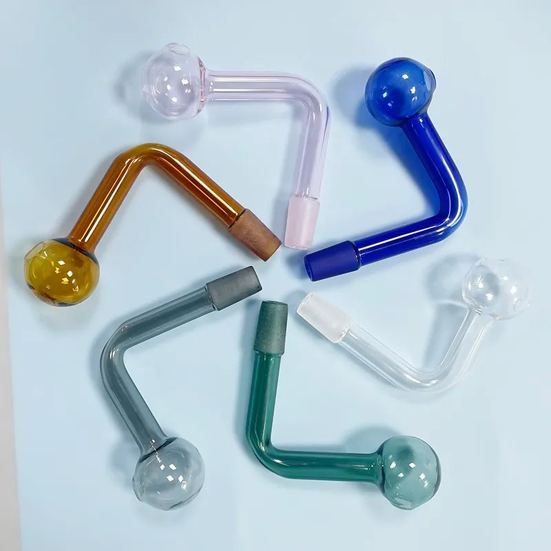 Wholesale Pyrex Glass Smoking Oil Burner Pipes Smoke Straight Tube Pipe Water Hand Nail Tips