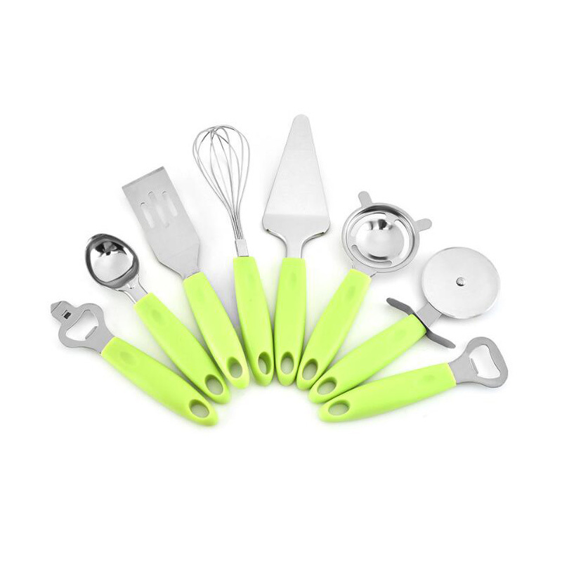 Kitchen Utensils Set 8 Pieces Stainless Steel with Silicone Non-Stick Tools Wbb11917