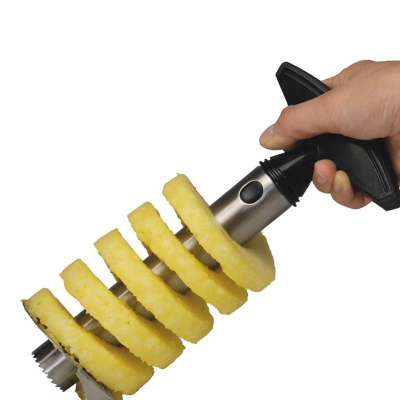 Kitchen Tool Fruit Stainless Steel Pineapple Spiral Slicer Peeler Cutter