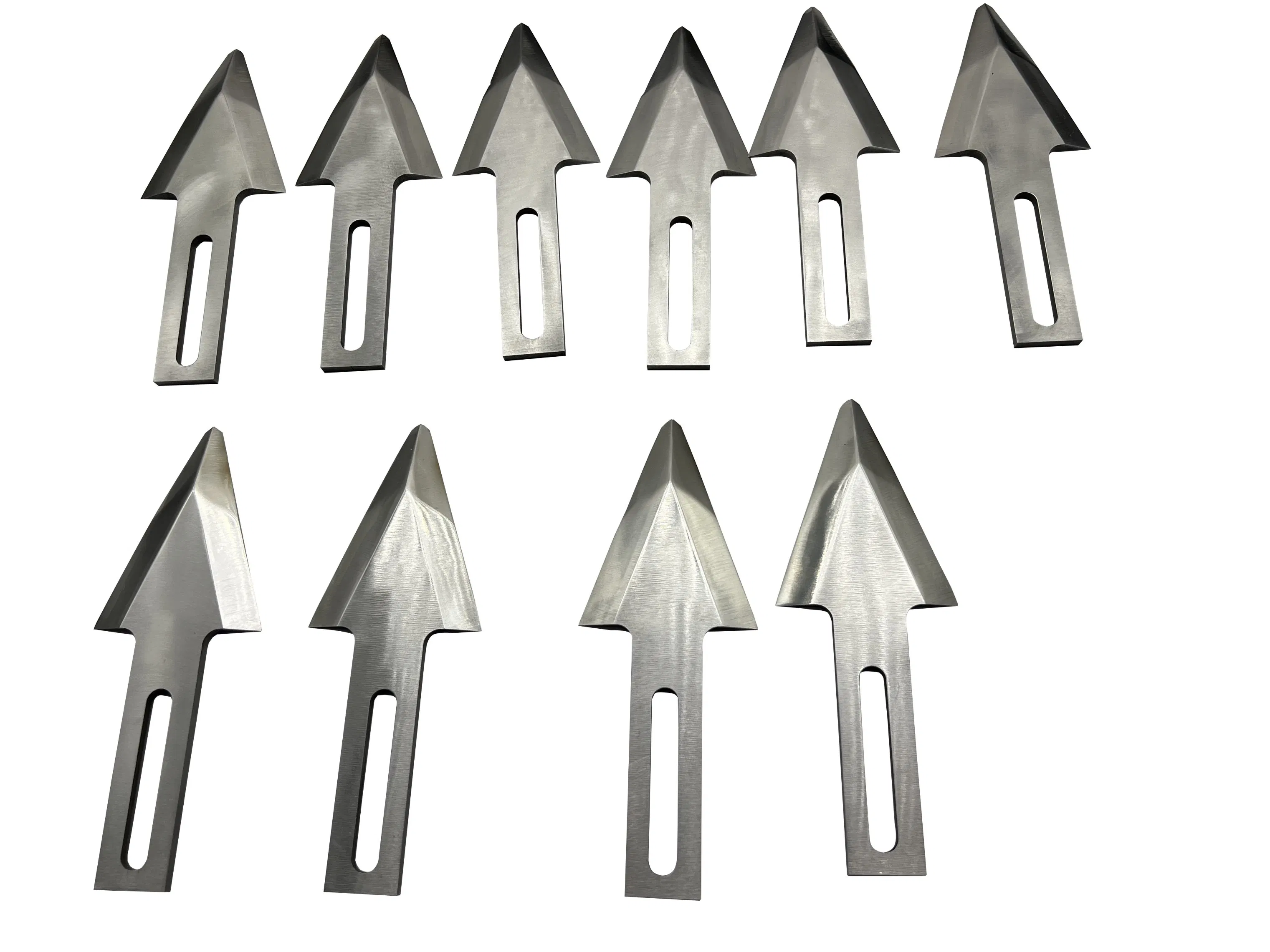 Polished 440 Stainless Steel Poultry Knives Optimized Triangle Curved Knife for Meat Processing Machines
