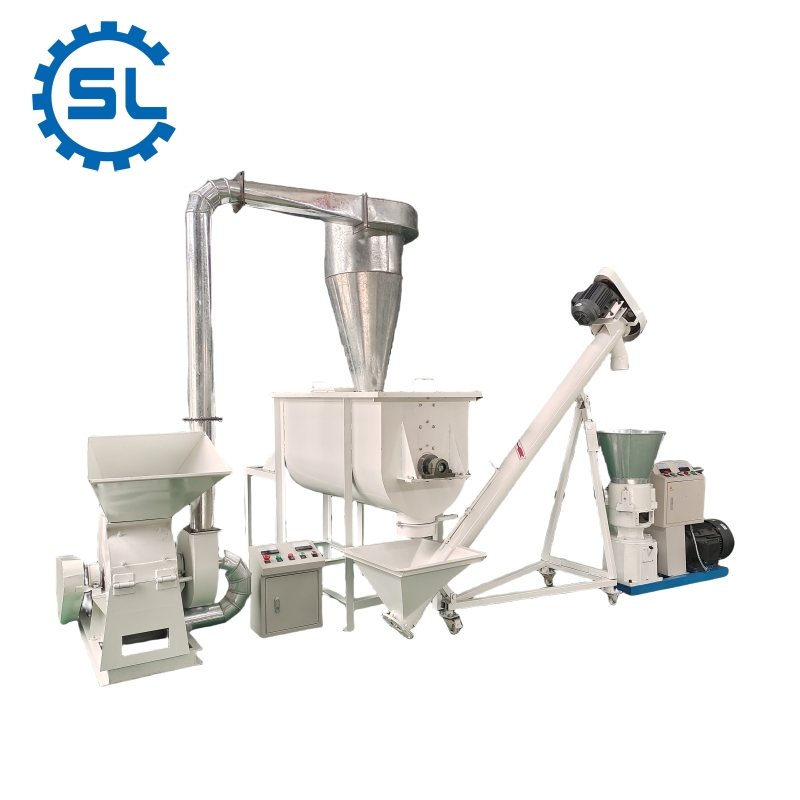 Professional Chicken Feed Pellet Grinding Mixing Making Machine Animal Feed Pressing Line