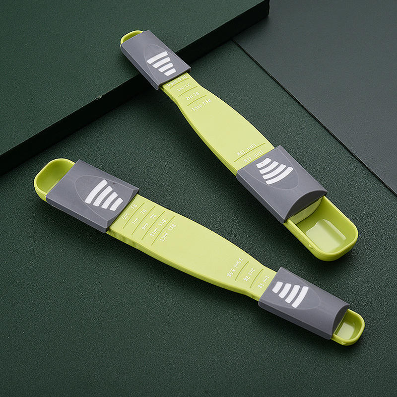 Food Nutrition Scale, Kitchen Tools, Double-Sided Customizable Coffee Plastic Adjustable Measuring Spoon Scale, Cake Baking and Pastry Tools