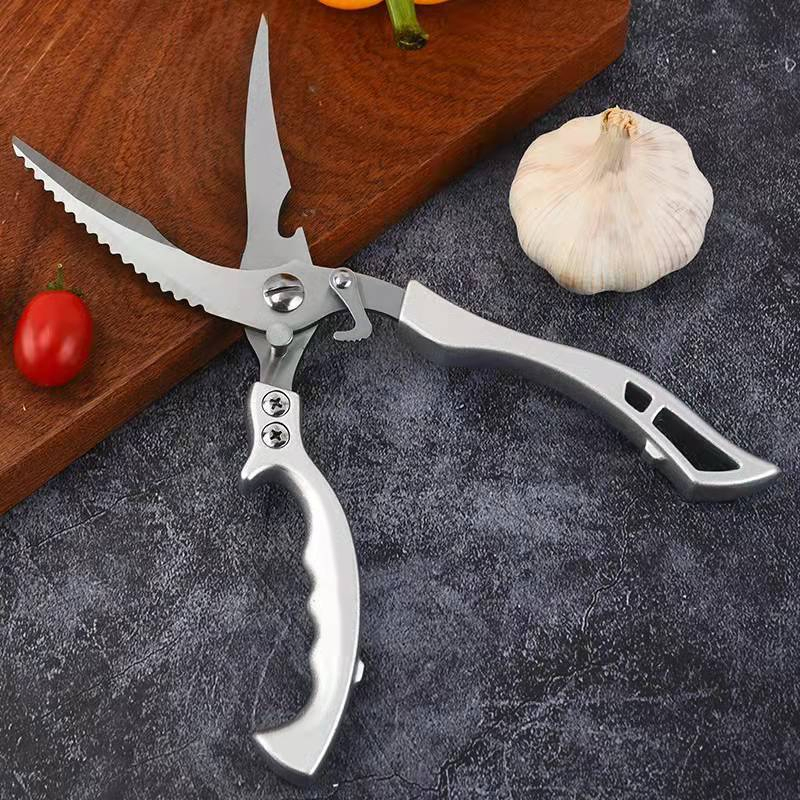Heavy Duty Stainless Steel Kitchen Scissors Shears Cutter Professional Chicken Bone Meat Fish