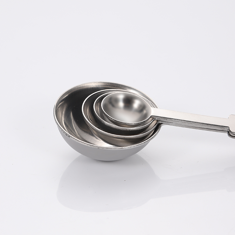 4-Pieces Kitchen Measuring Cup/Spoon Stainless Steel Measuring Tools for Baking