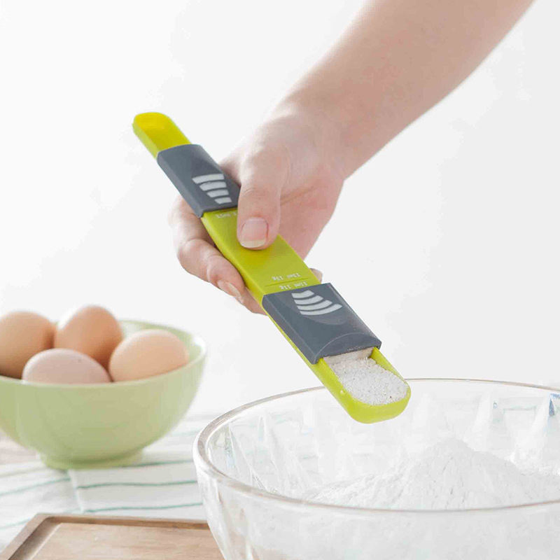 Food Nutrition Scale, Kitchen Tools, Double-Sided Customizable Coffee Plastic Adjustable Measuring Spoon Scale, Cake Baking and Pastry Tools