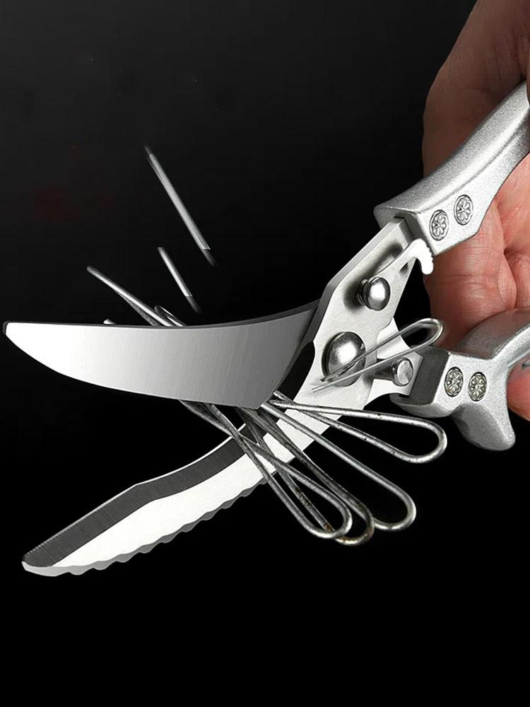 Heavy Duty Stainless Steel Kitchen Scissors Shears Cutter Professional Chicken Bone Meat Fish