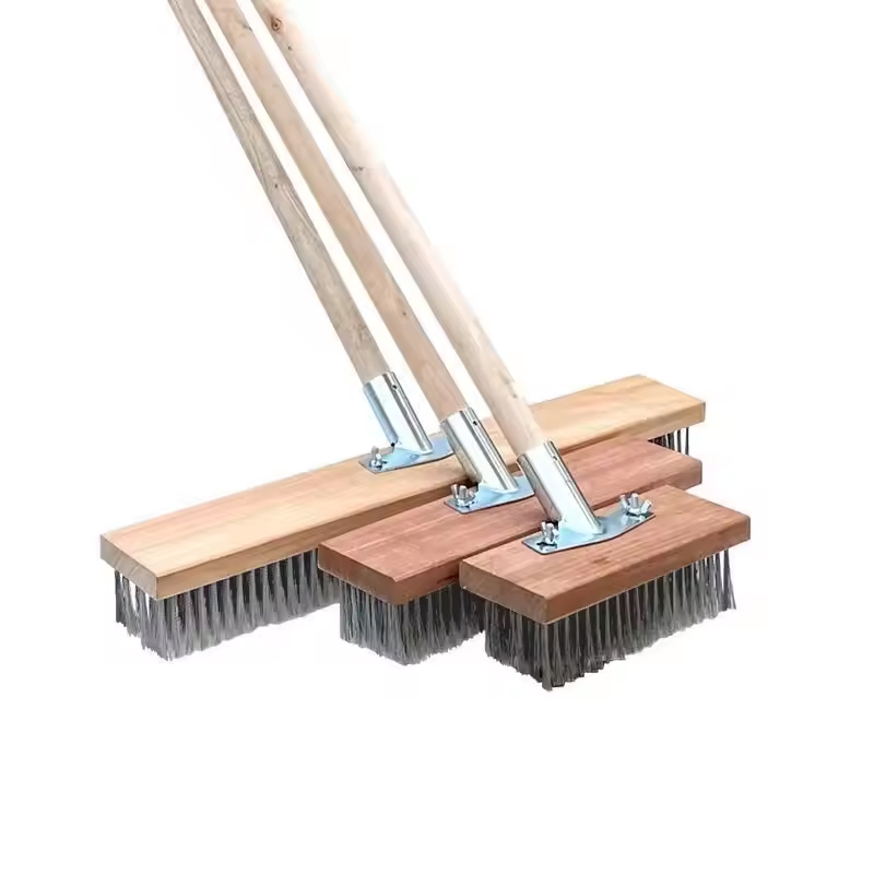 Grill Brush and Scraper Natural Color Handheld Sustainable Double Sided Oven Cleaning Brush