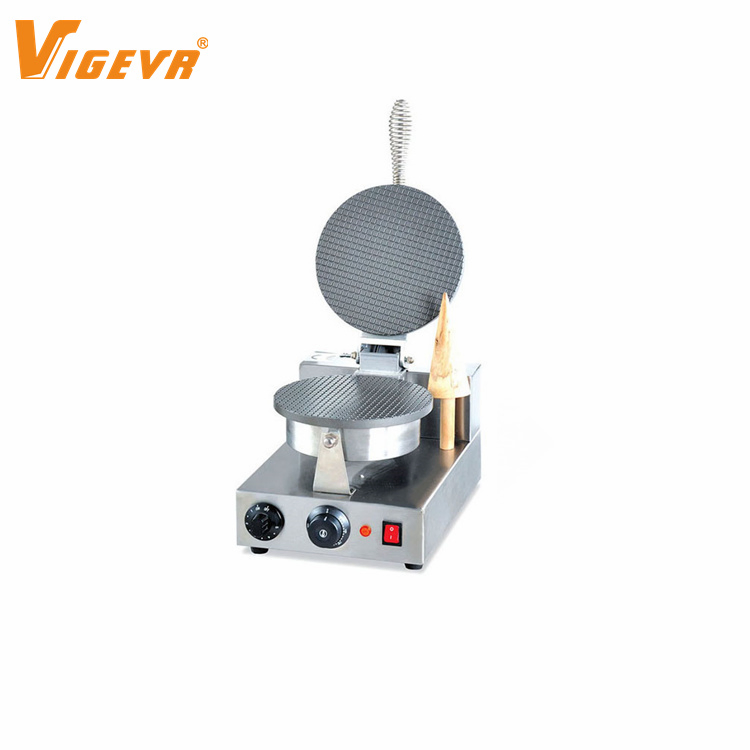 High Quality Stainless Steel Single Grooved Plate Electric Panini Griller Snack Machine