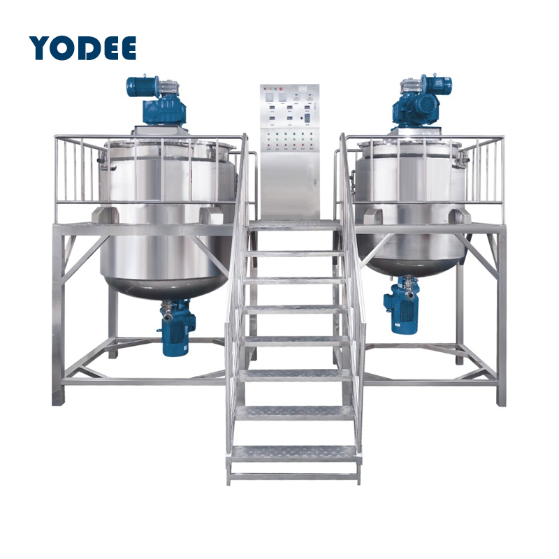 500L 1000L 2000L 3000L Stainless Steel Dairy Chemical Detergent Shampoo Hand Wash Liquid Soap Mixing Blending Mixer Tank with Homogenizer Heating
