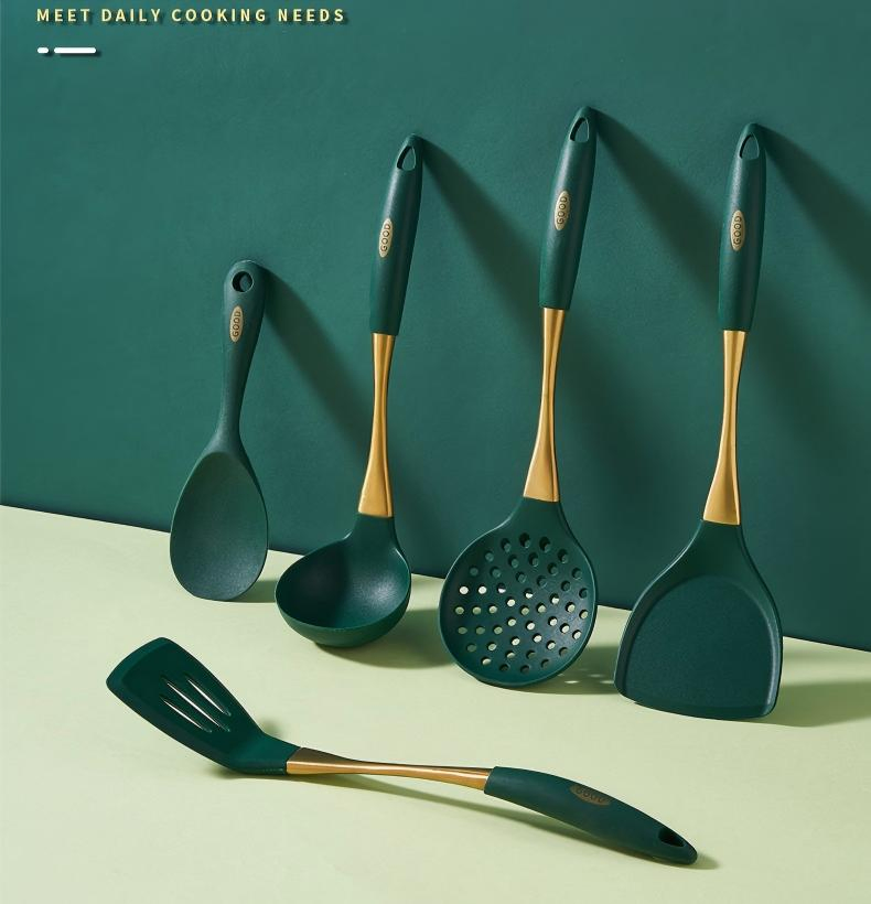 Premium Non-Stick Silicone Kitchen Utensil Tool Set for Professional Home Cooking