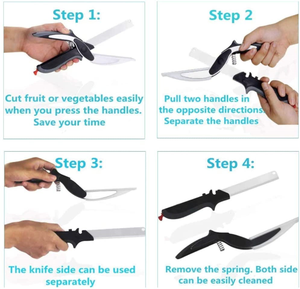 Stainless Steel Kitchen Shears for Vegetables Powerful Multi-Functional Kitchen Scissor