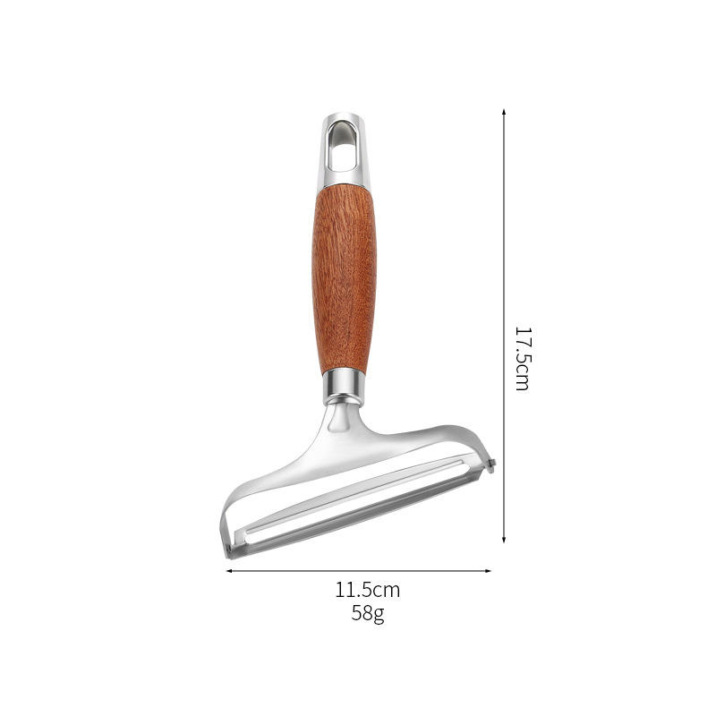 Kitchen Multifunctional Food Grade Blade Stainless Steel Household Melon and Fruit Peeler Apple Peeler with Wood Handle