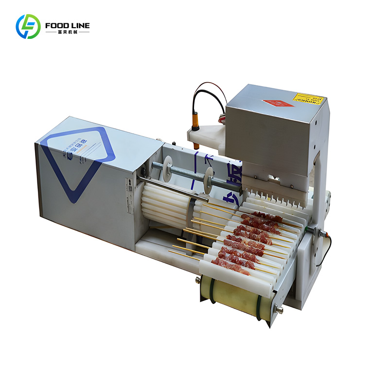 Automatic Continuous Stainless Steel Food Processing Kebab Meat Skewer Machine