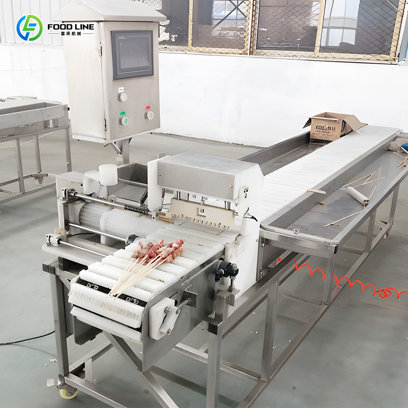 Automatic Commercial Skewer Making Machine for BBQ Meat and Vegetable Processing