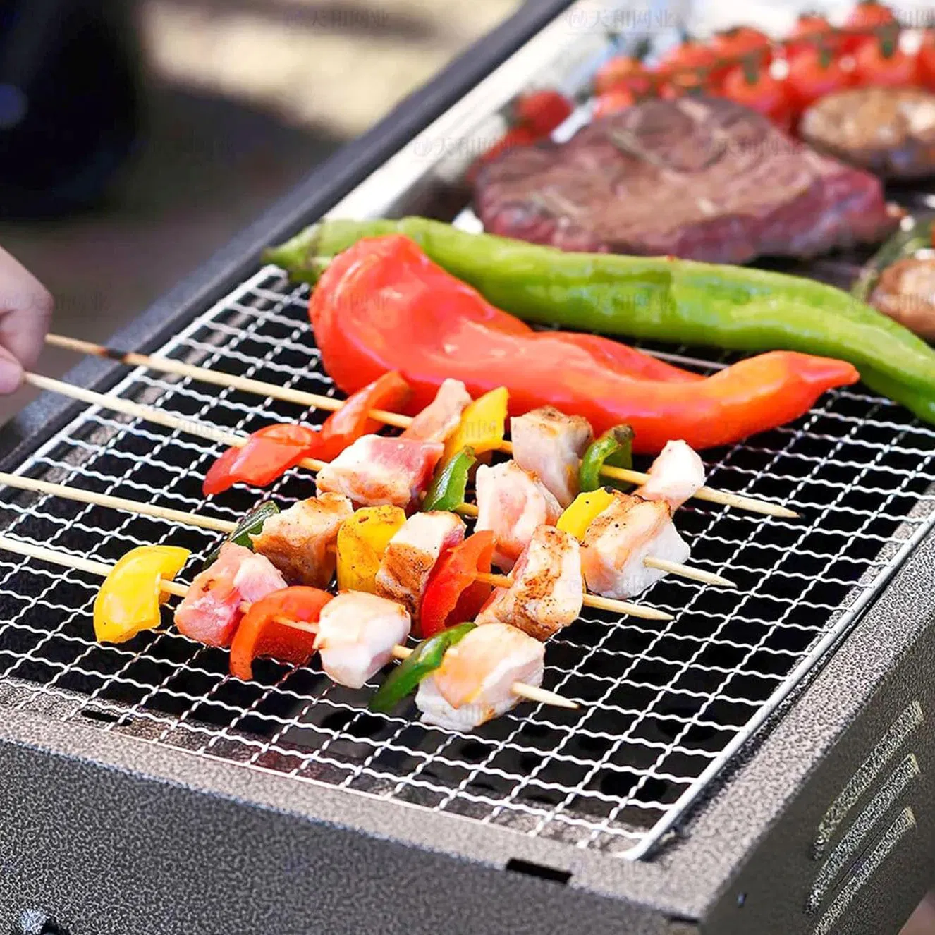 Outdoor BBQ Grill Accessories Baking Mesh Mats Stainless Steel Roasting Wire
