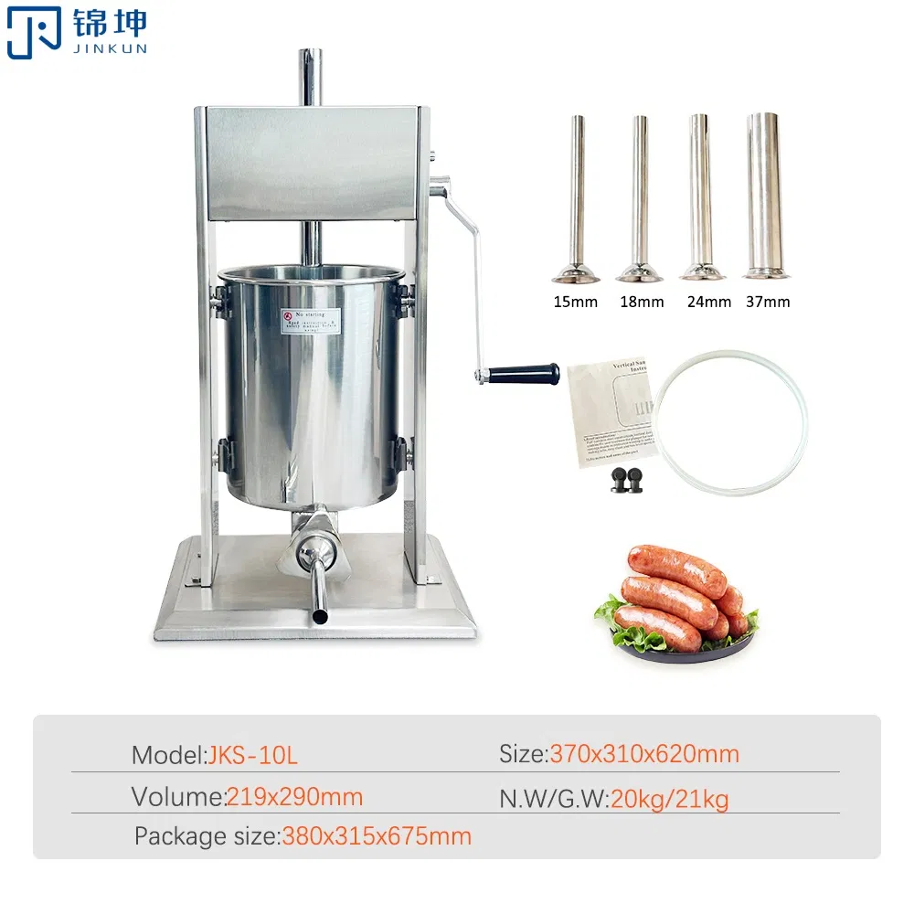 5L Manual Sausage Maker - Stainless Steel Sausage Filler Tool