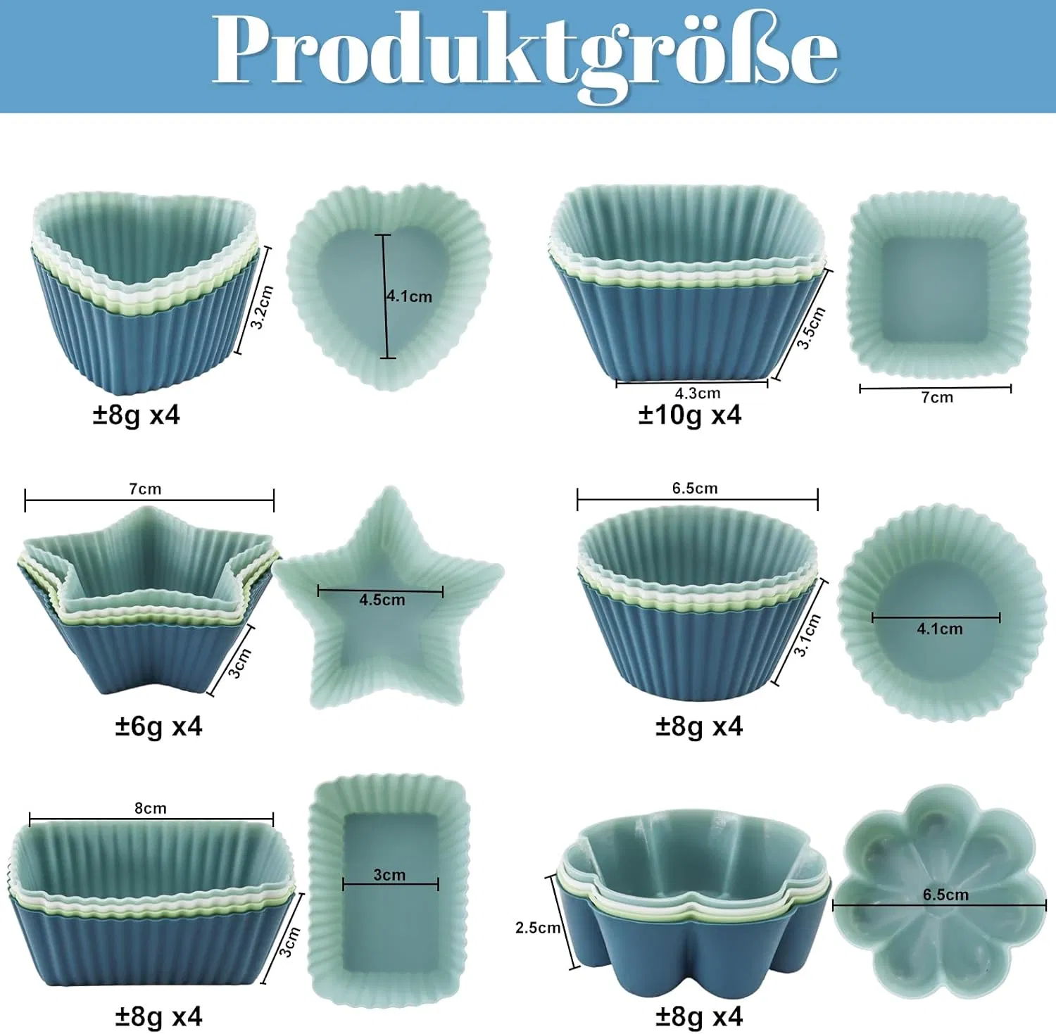 Wholesale Colorful Reusable Bakeware Silicone Muffin Cases Baking Cooking Tool