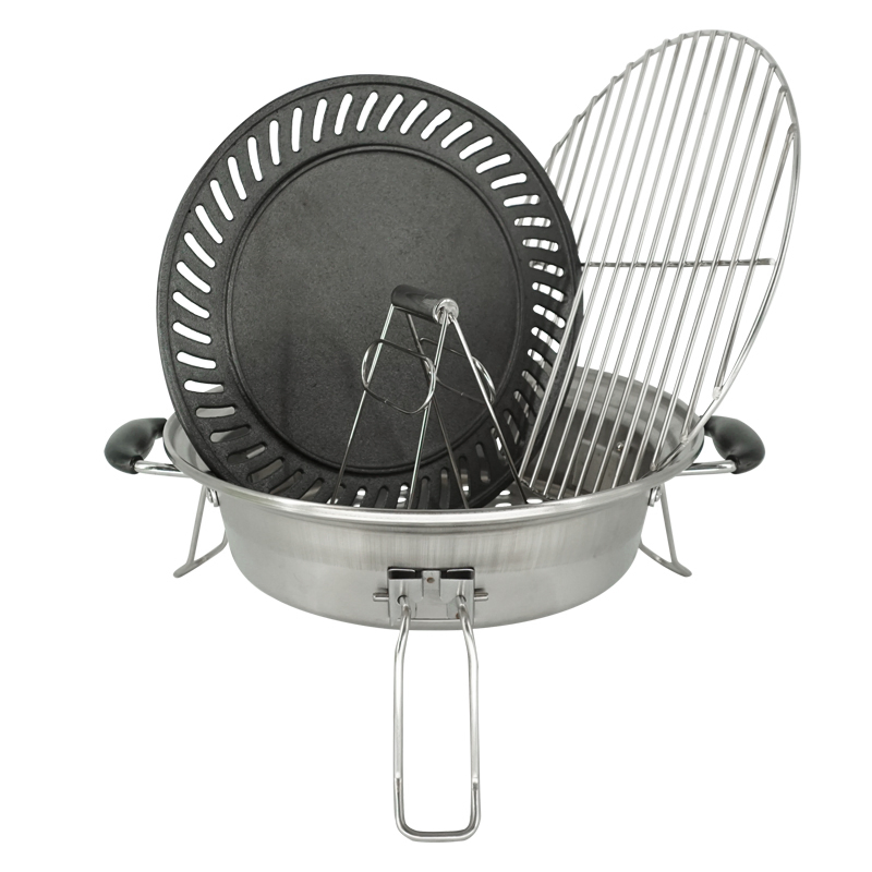 Cast-Iron Grill Plate Lightweight BBQ Set Stove Accessory for Party