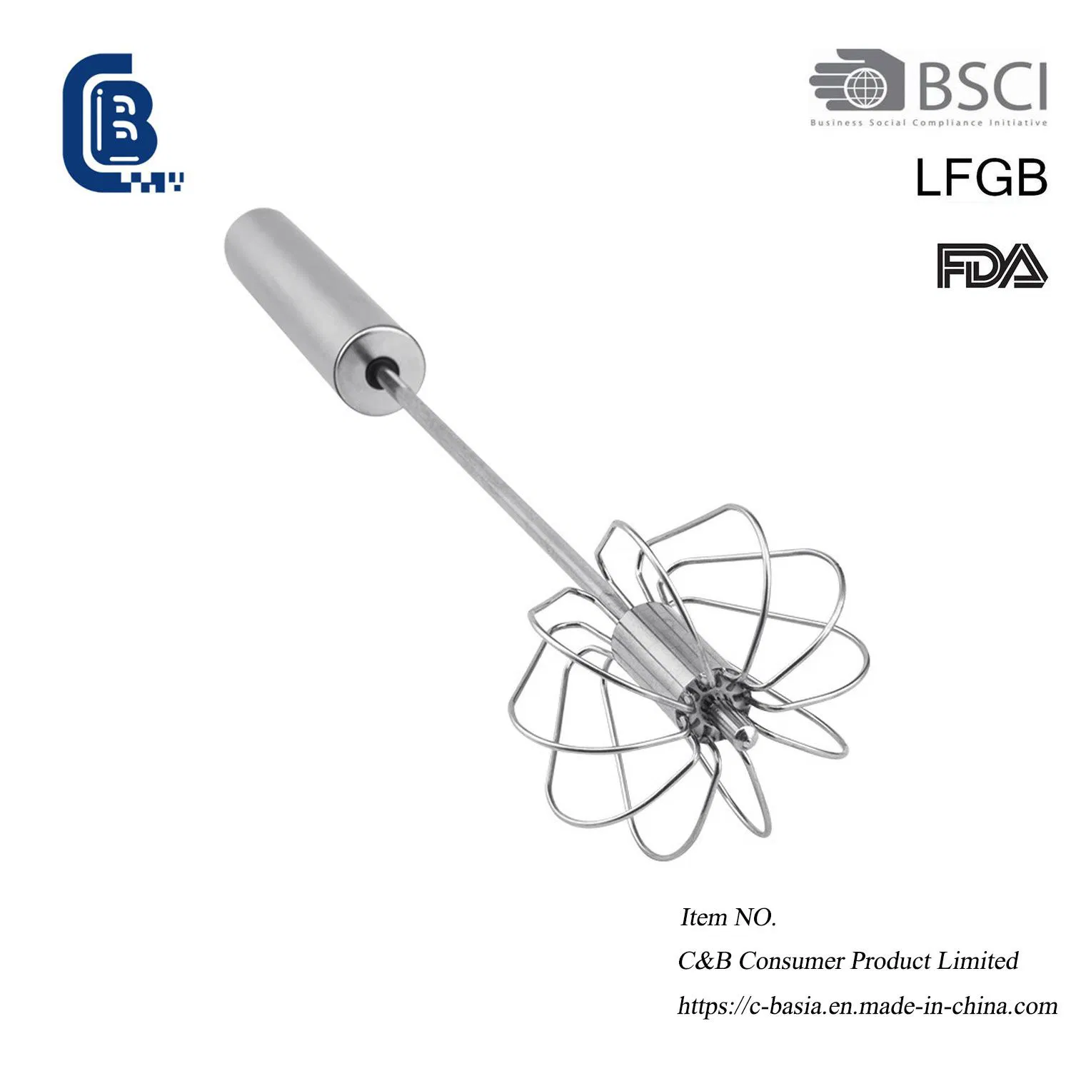 High-Quality Stainless Steel Egg Whisk 2-Piece Set Home &amp; Commercial Baking Tools