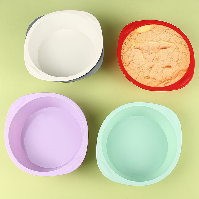6 Inch Round Mold Silicone Steamed Cake, Cake Embryo Oven Baking Tools