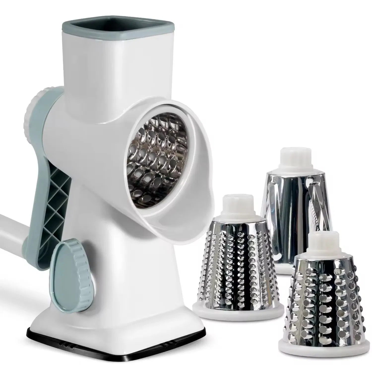 3 in 1 Slicing Grater Spiral Slicer Hand Manual Rotary Hand Cheese Grater Food Processor Blender Potato Vegetable Chopper Cutter