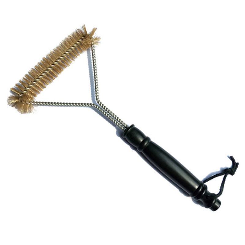 Durable Copper-Plated Wire Grill Cleaning Brush for Gas and Charcoal Grills