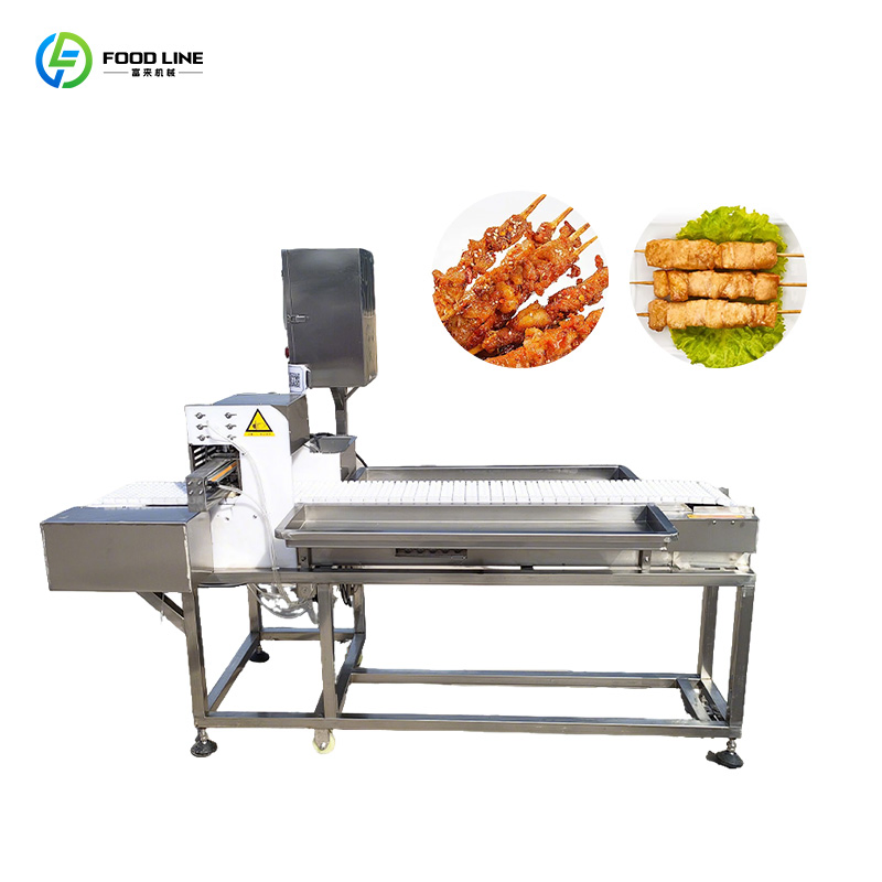 Commercial Gas Assisted Automatic Skewer Machine for Street Food Stall
