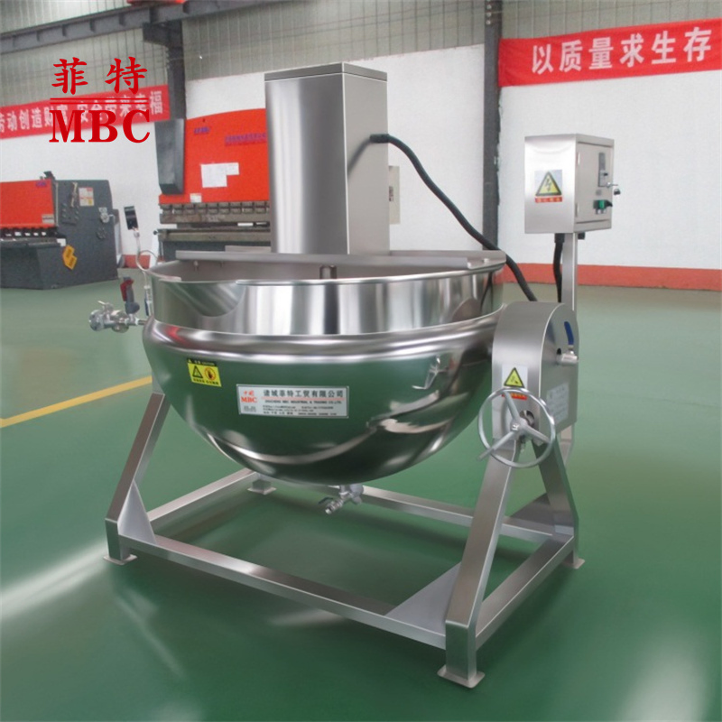 China MBC Factory Price OEM Customized Industrial Automatic Food Processing Cooking Mixing Jacketed Kettle With Mixer for Food Fruits Vegetable Meat Processing