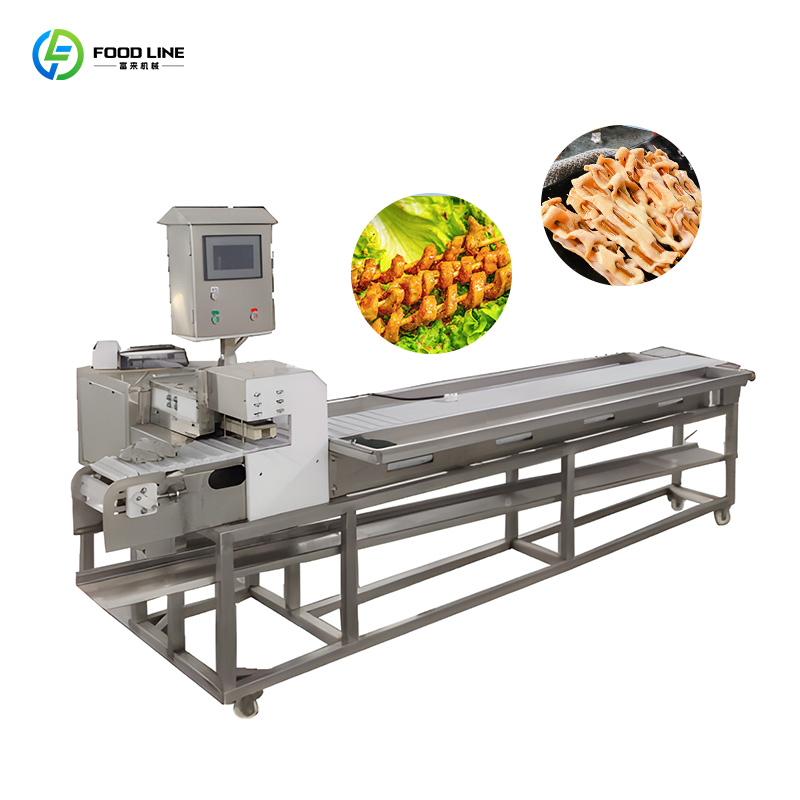 800PCS/H Output for Restaurant &amp; Food Factory Low-Noise Pneumatic Skewer Machine