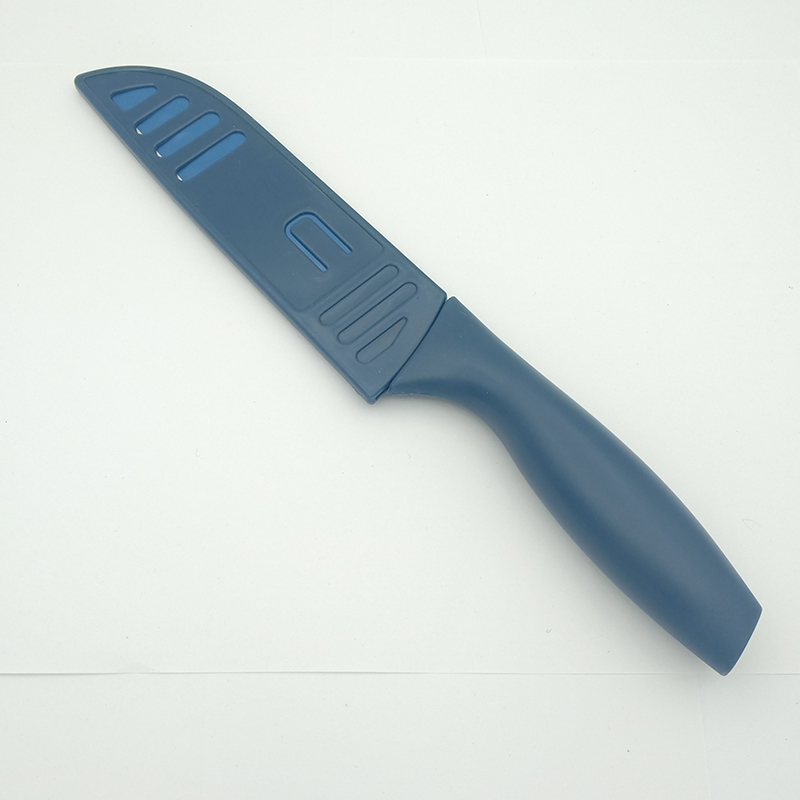 Professional Injected Handle Colored Knife Kitchen Santoku Chef Knife