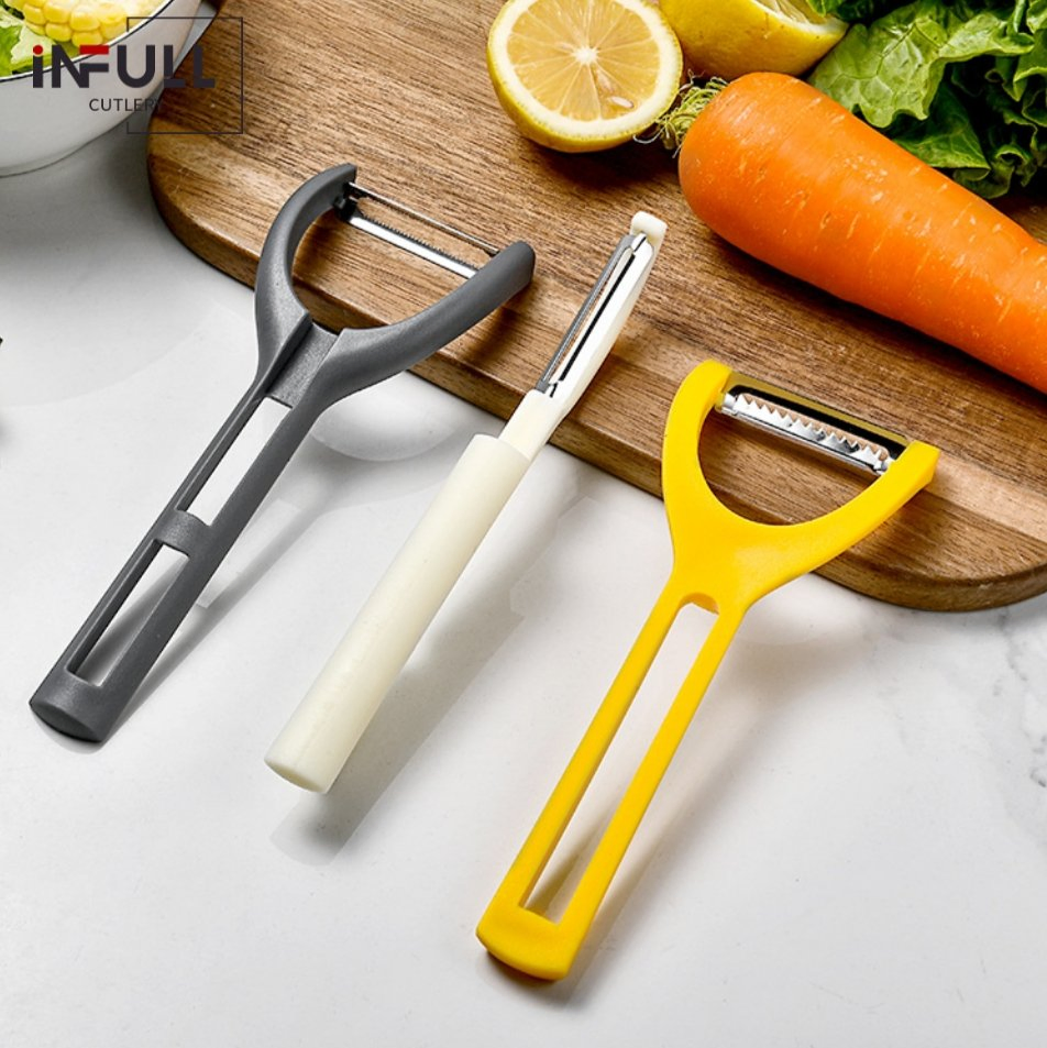Kitchen Multi-Functional 3 in 1 Melon Paring Knife Peeler Grater Paring Knife