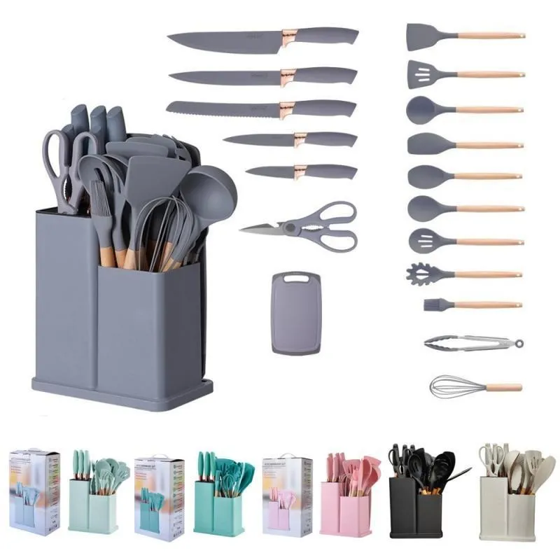 Kitchen Utensil Set with Wooden Handle