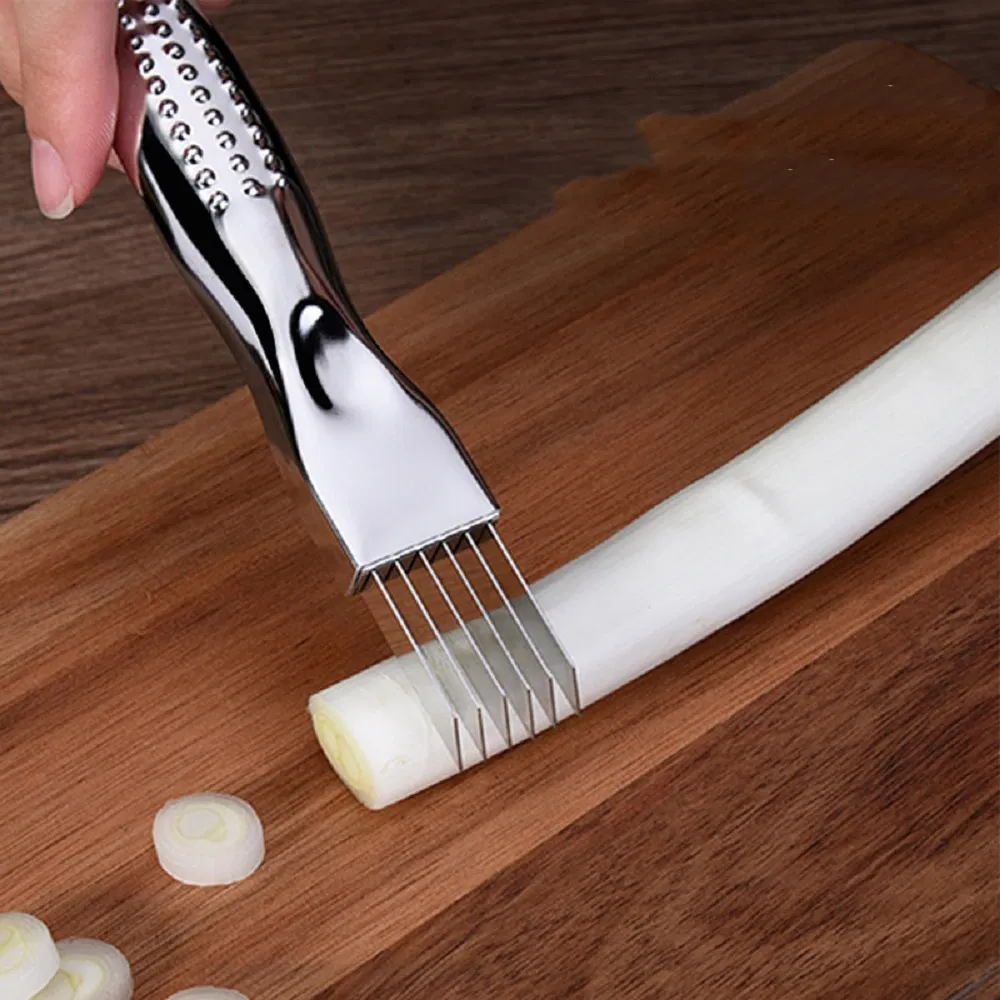 Onion Scallion Slicer Vegetable Shredder Cutter Kitchen Tool Household, Onion Vegetable Cutter Sharp Slice Wbb17241
