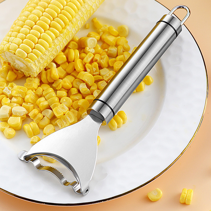 Stainless Steel Manual Vegetable Peel Remover Cutter Corn Shaver Peeler for Kitchen