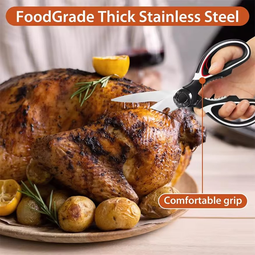 Heavy Duty Chicken Bone Scissors Kitchen Shears for Cutting Meats