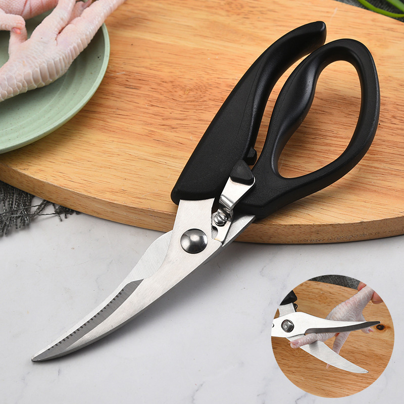Ds-5502 Heavy Duty Kitchen Chicken Scissors Spring Loaded Meat Shears Poultry Shears with Anti-Slip Handle