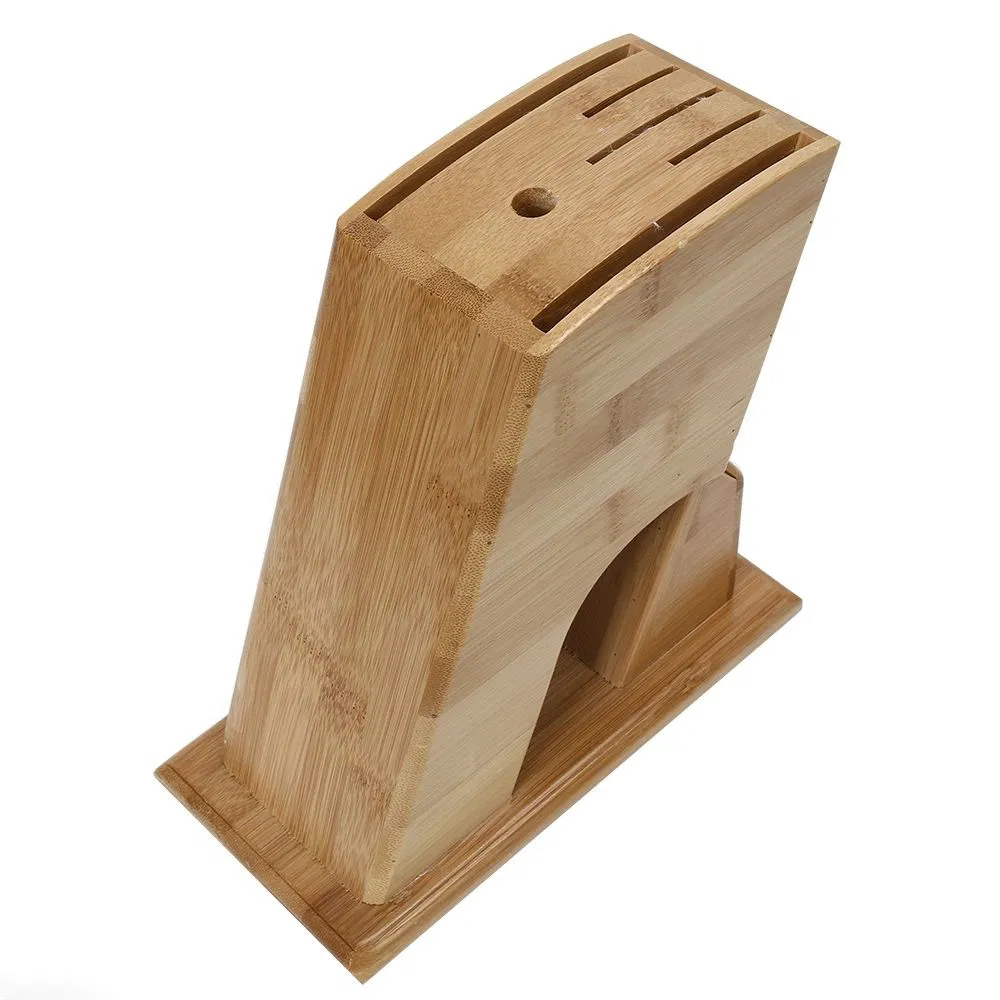 Elegant Bamboo Knife Holder for Kitchen - Versatile Storage Solution