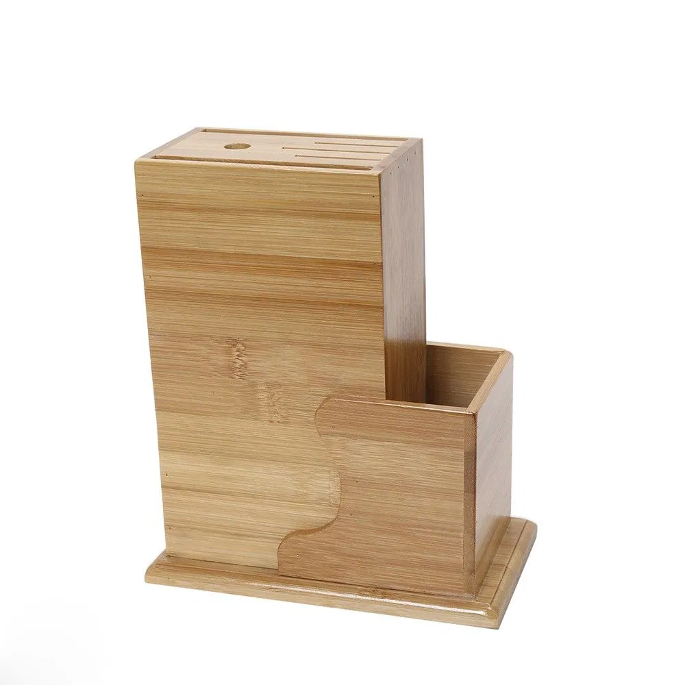Elegant Bamboo Knife Holder for Kitchen - Versatile Storage Solution