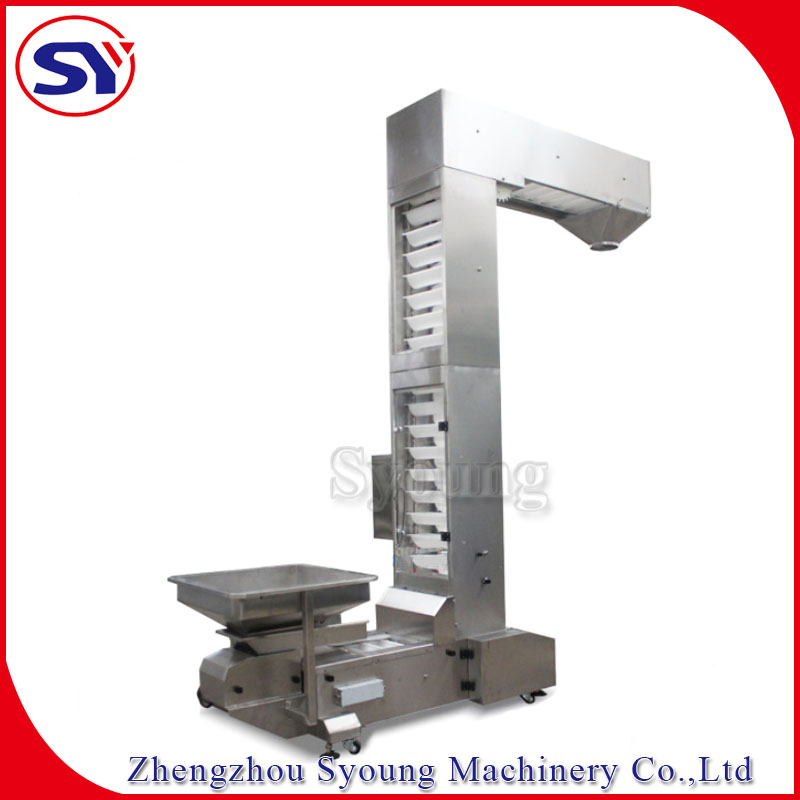 Food Grade Plastic Z Bucket Elevator Lifting Conveyor for Handling Pellet