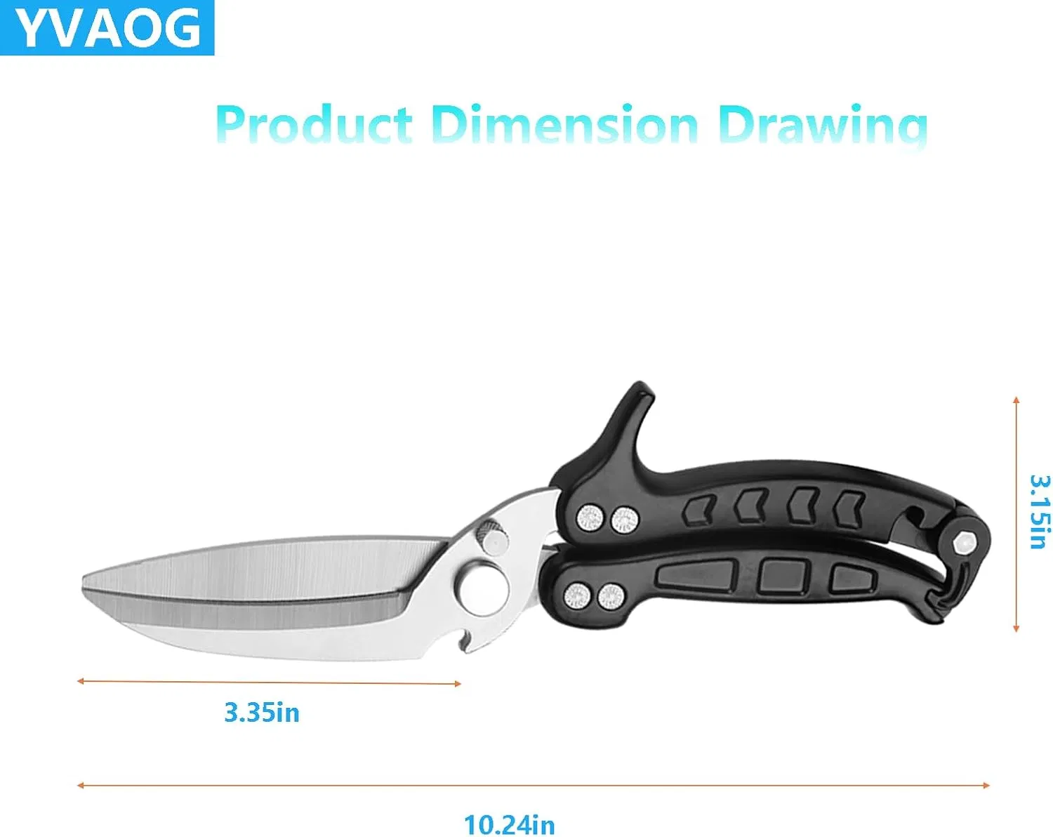 Kitchen Scissors/Shears, Multi-Purpose Super Sharp Heavy Duty Poultry Scissors, for Poultry, Fish, Meat, Vegetables, a Good Partner in The Kitchen