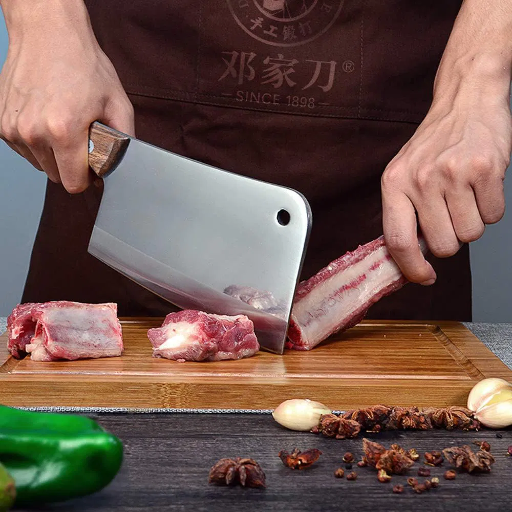 Ds-2514 Custom Chopper Stainless Steel Chopper Knife for Cutting Bones Butcher Knife with Wooden Handle Kitchen Knife