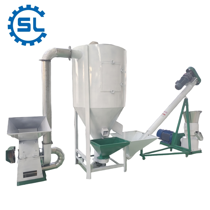 Professional Chicken Feed Pellet Grinding Mixing Making Machine Animal Feed Pressing Line