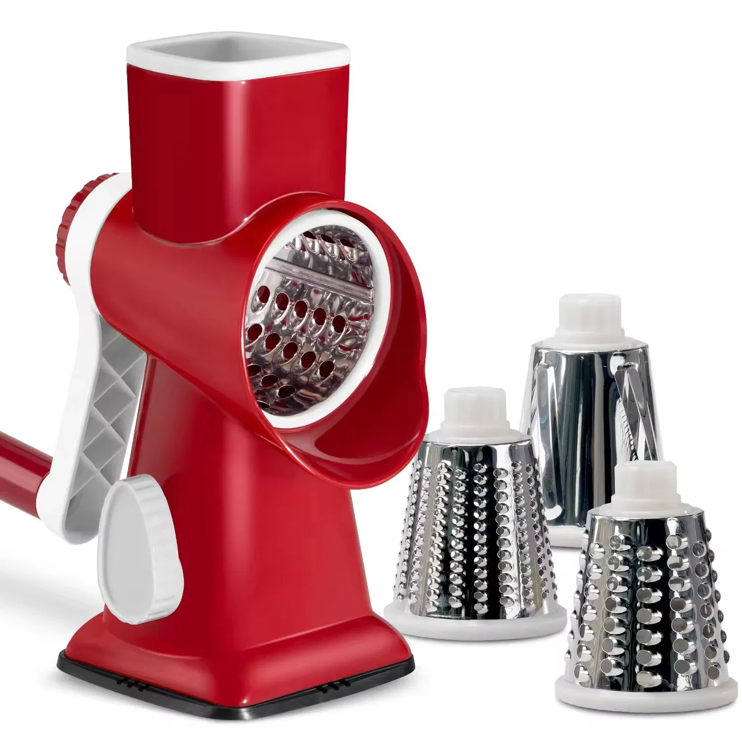 3 in 1 Slicing Grater Spiral Slicer Hand Manual Rotary Hand Cheese Grater Food Processor Blender Potato Vegetable Chopper Cutter