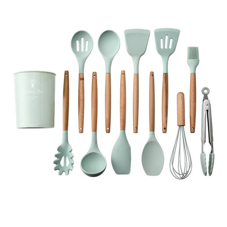 Good Quality Kitchen Accessories Cooking Tools Wood Handle Cooking Kitchen Utensils Set