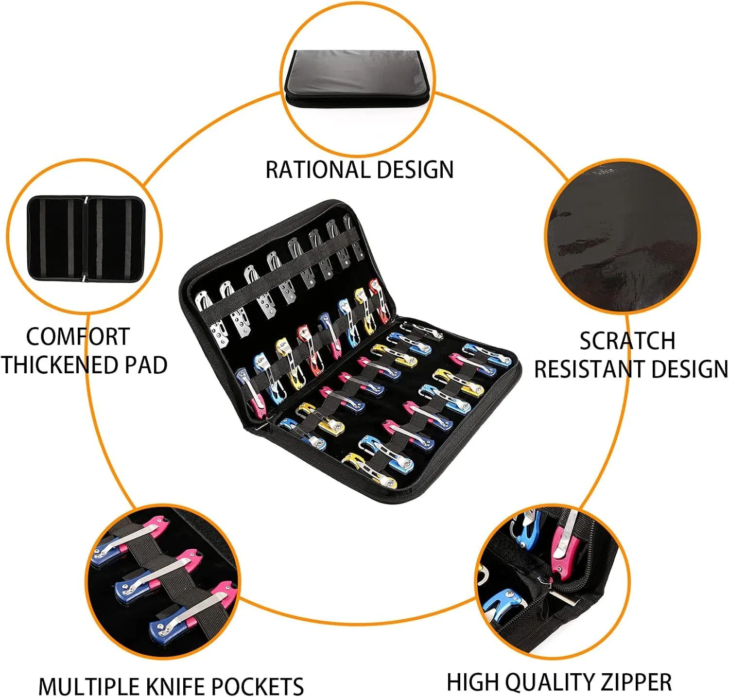 Knife Organizer Small Folding Knife Case Pocket Knife Storage for Men Collections Survival Outdoor Kitchen EDC Mini Knife